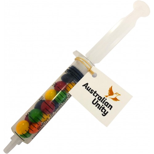Syringe with Skittles 20g
